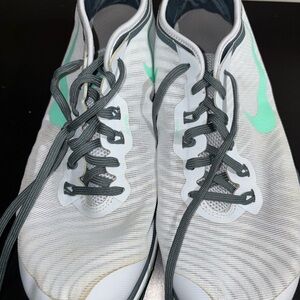 Nike White and Light Green Sneakers